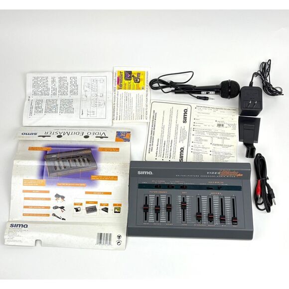 NOS Sima Video Editmaster Edit Master Plus W/ Power Audio Cables & Microphone EX - Picture 1 of 11